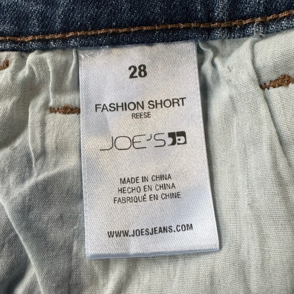 Joe’s Reese Rolled Hem Fashion Blue Denim Mid Rise Jean Shorts Size 28 New
